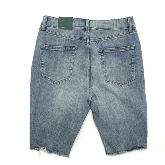 Wild Fable Distressed Denim High Rise Bike Shorts - Picture 7 of 9